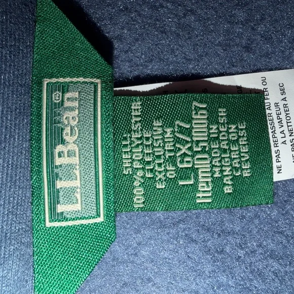 L.L. Bean Blue Fleece Jacket - Picture 2 of 4